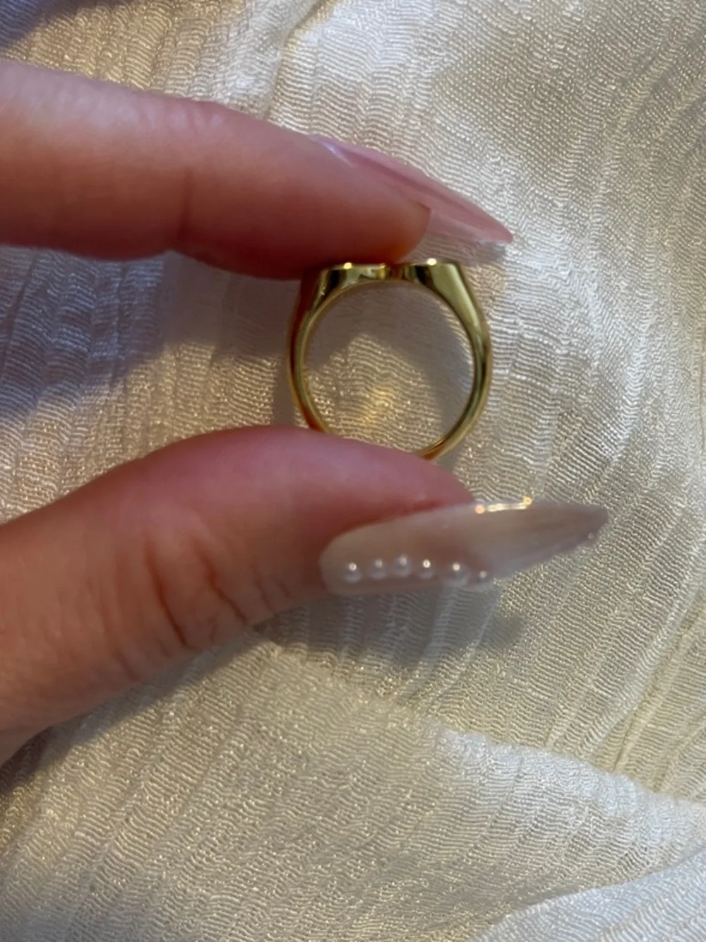 Gorjana Gold Heart Signet Pinkie Ring